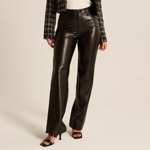 Abercrombie 90s relaxed high rise leather pants curve love size 18 or 34